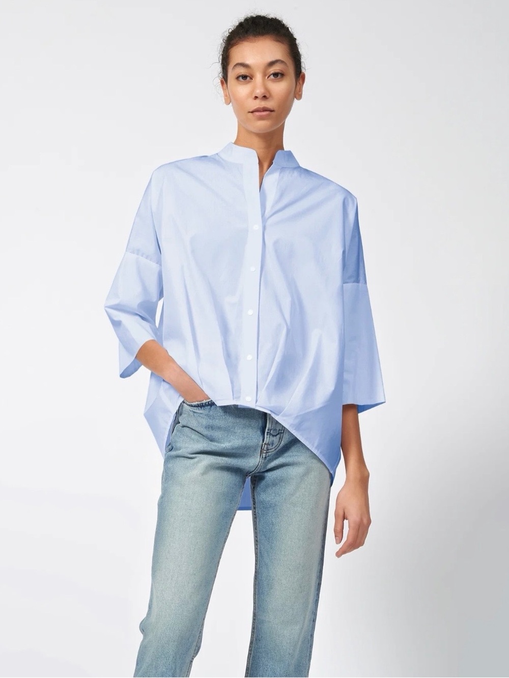 Kal Rieman pleat hem kimono top, S, NWOT
